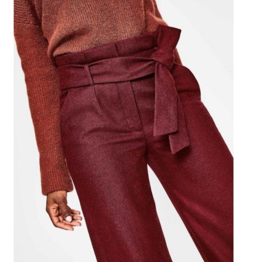 Boden Burgundy Wide Leg Pants